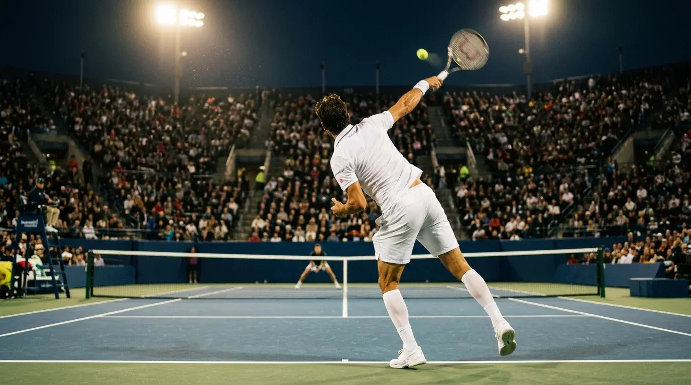 Tennis Handicap Wetten — Anzeigetafel mit Satzergebnis und Handicap-Markierung am Tennisplatz